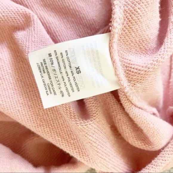 Madewell Pink Long Bell Sleeve Hoodie Drawstring Sweatshirt XS - Picture 9 of 11